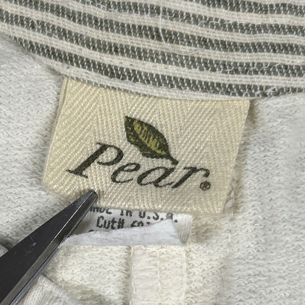 Pear Maxi Dress Womens Small Appliqué Nature Cotton Sleeveless Artsy USA Vintage - Picture 4 of 13